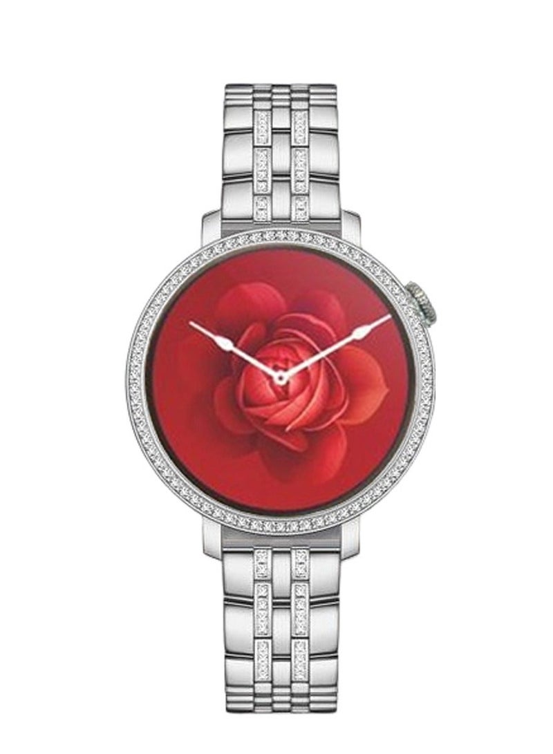 Telzeal Germany LOLA 5 Smart Watch With Bracelet 2 Pairs Straps and Wireless Charging Designed For Ladies and Girls Silver - Image 1